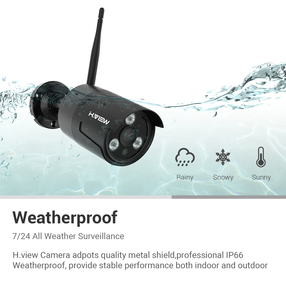  H.VIEW 1080P Wifi CCTV Camera Security System Kit Wireless Video Surveillance with Recording Wirele