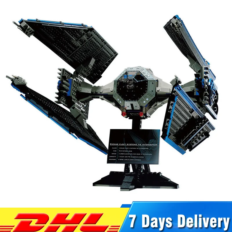 

Lepin 05044 Star Wars Stunning Model Limited Edition The TIE Interceptor Model Compatible LegoINGlys 7181 Blocks Bricks Toys