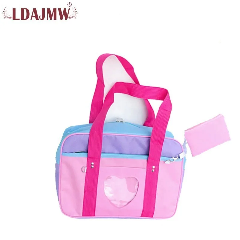 

Solid Color Campus Wind Ladies Love Waterproof Nylon Travel Bag Ultra Light Large Capacity Vitality Ladies Handbag