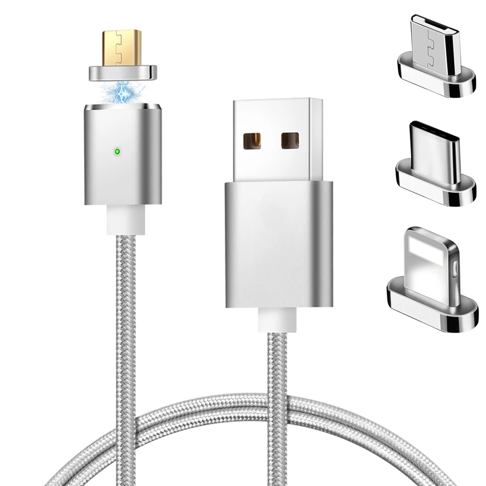 Магнитный кабель Mantis нейлоновый Плетеный Магнит Micro USB для быстрой зарядки и