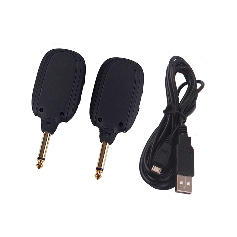 

1Pc Wireless Guitar Transmitter Built-in Rechargeable Battery 50M Transmission Range Guitar Transmitter Receiver for Ukulele
