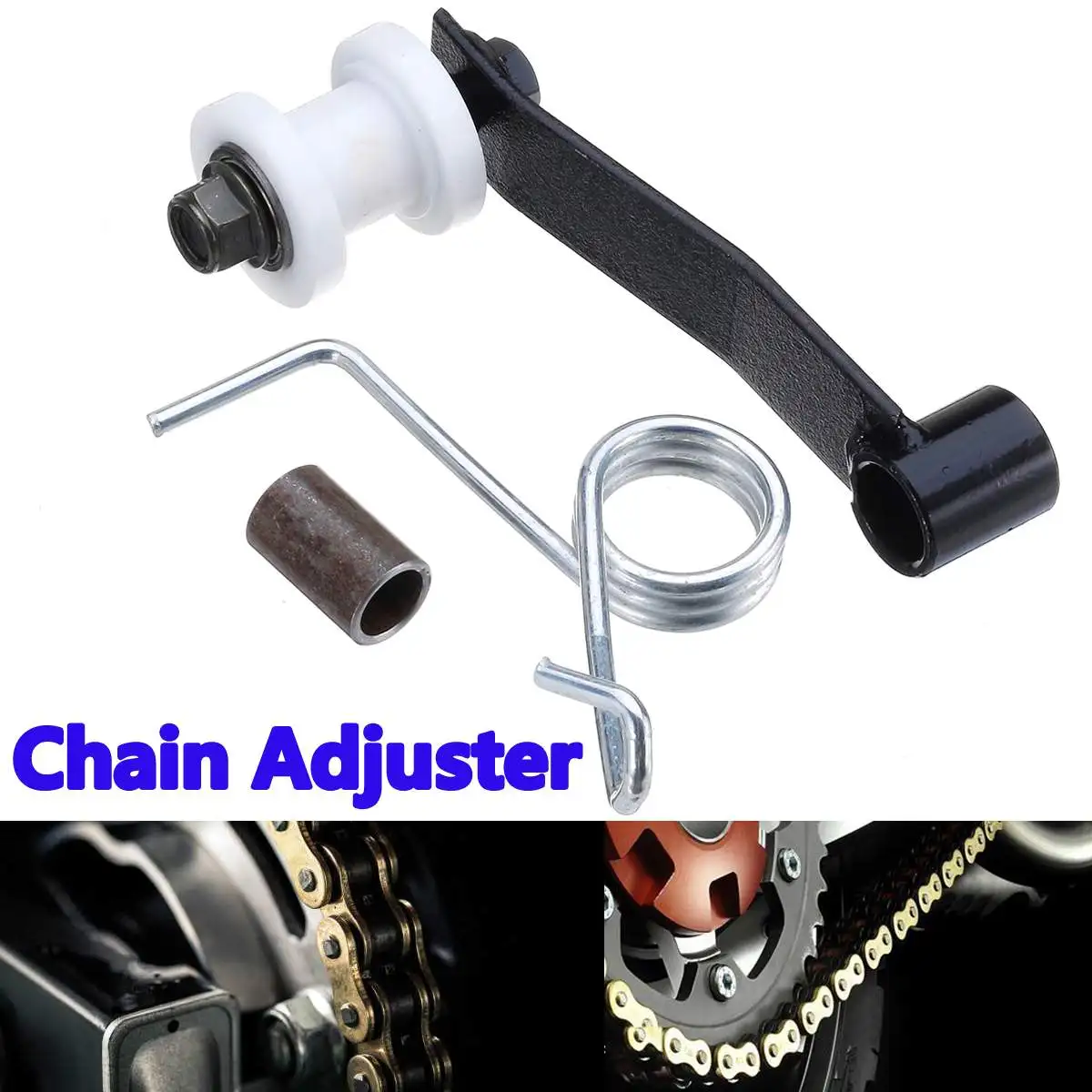 Universal Motorcycle Chain Adjusters Scooter Bolt Roller Chain