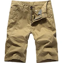 Мужские s Бриджи летние грузовые шорты мужские свободные карманы на молнии мужские горячие мужские хаки серые большие размеры повседневные хлопковые Черные Длинные Короткие