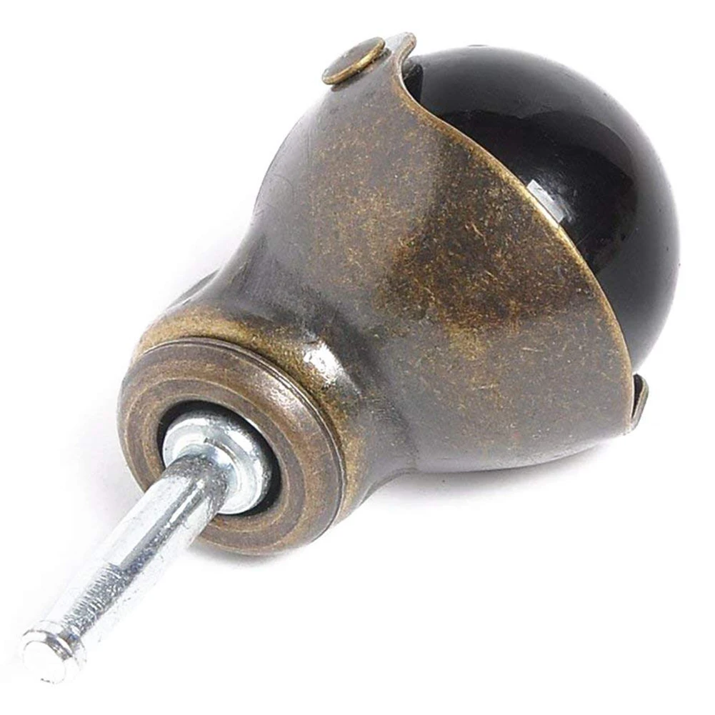 2 inch Swivel Caster Wheels Antique Ball Caster with Long Stem Total 330lbs Capacity for Furniture Replacement (Caster Set of