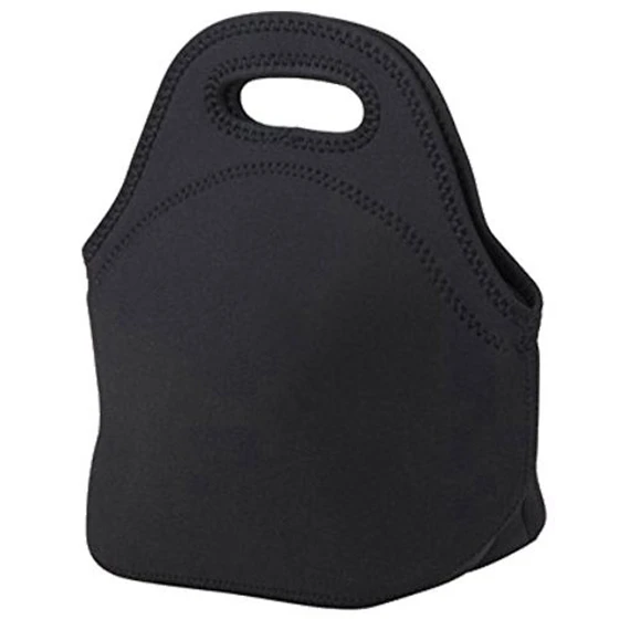

FGGS Mini Rubber Lunch Bag Lunch Bags Thermal Bag Cooler Bag, Lunch Tote Black