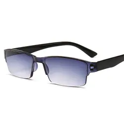 XojoX фирменные очки для чтения Для мужчин Для женщин с плоскими стеклами и половинной рамкой диоптрий + 1,0 1,5 2,0 2,5 3,0 3,5 пресбиопические очки