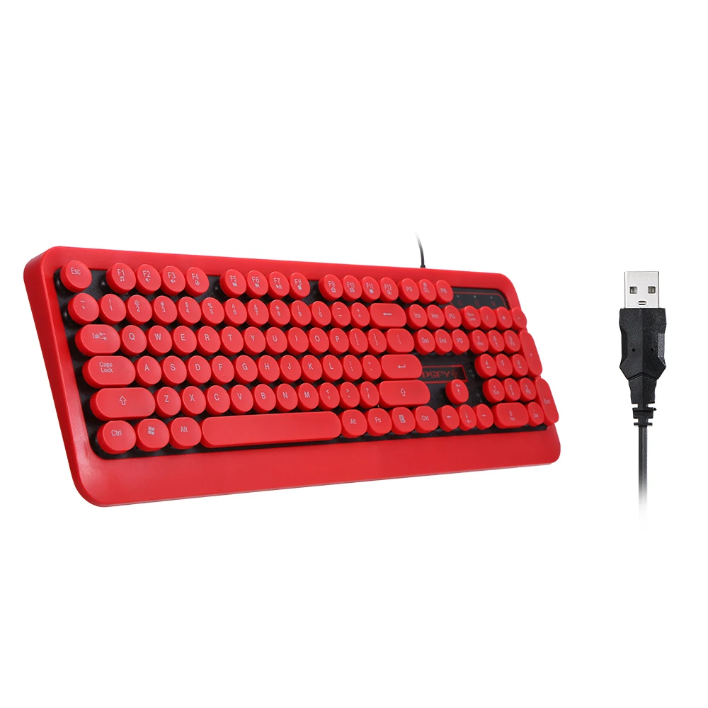 

Waterproof Gaming Keyboard USB Wired Gaming Keyboard ABS USB Wired Keyboard Ergonomic Design Red Office Work Keyboard