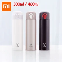 01 Mijia VIOMI, термос, чашка из нержавеющей стали, колба, бутылка для воды, чашка, 24 часа, термос, одна рука, ВКЛ./закрывает 300 мл/460 мл