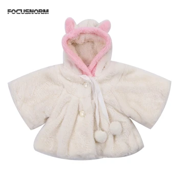 

2018 Cute Baby Toddler Girl Warm Fleece Winter 3D Ear Hooded Coat Snowsuits Jacket Cloak Clothes for Girls