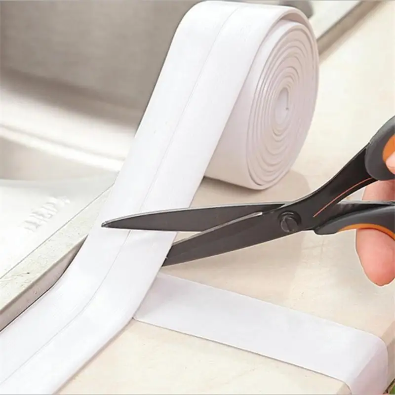 

Self Adhesive Kitchen Ceramic Sticker Waterproof Anti-moisture PVC Sticker Bathroom Wall Corner Line Sink Stickers 3.8*320cm