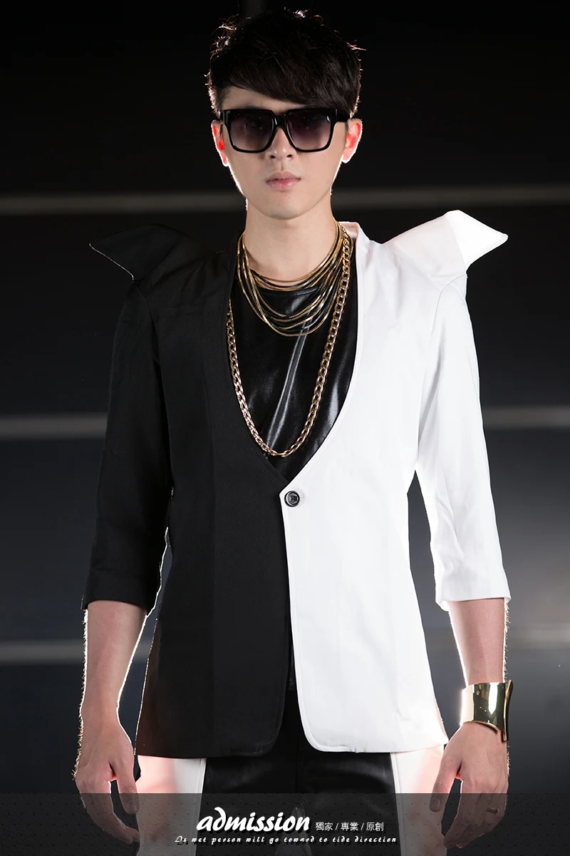 Vêtements Dj Bigbang S Chanteur Couture Plus Blouse Costume La L'hôte Costumes 5xl Mince Taille Hommes Exagéré Parti Nouveau Noir Mode 2019 De ybI6gv7Yf