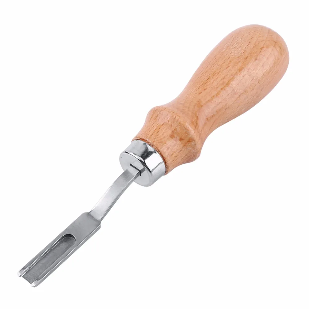 

Leather Craft Leather Working Wide Edge Beveler Leathercraft Skiving Trimming Tool Wood Handle
