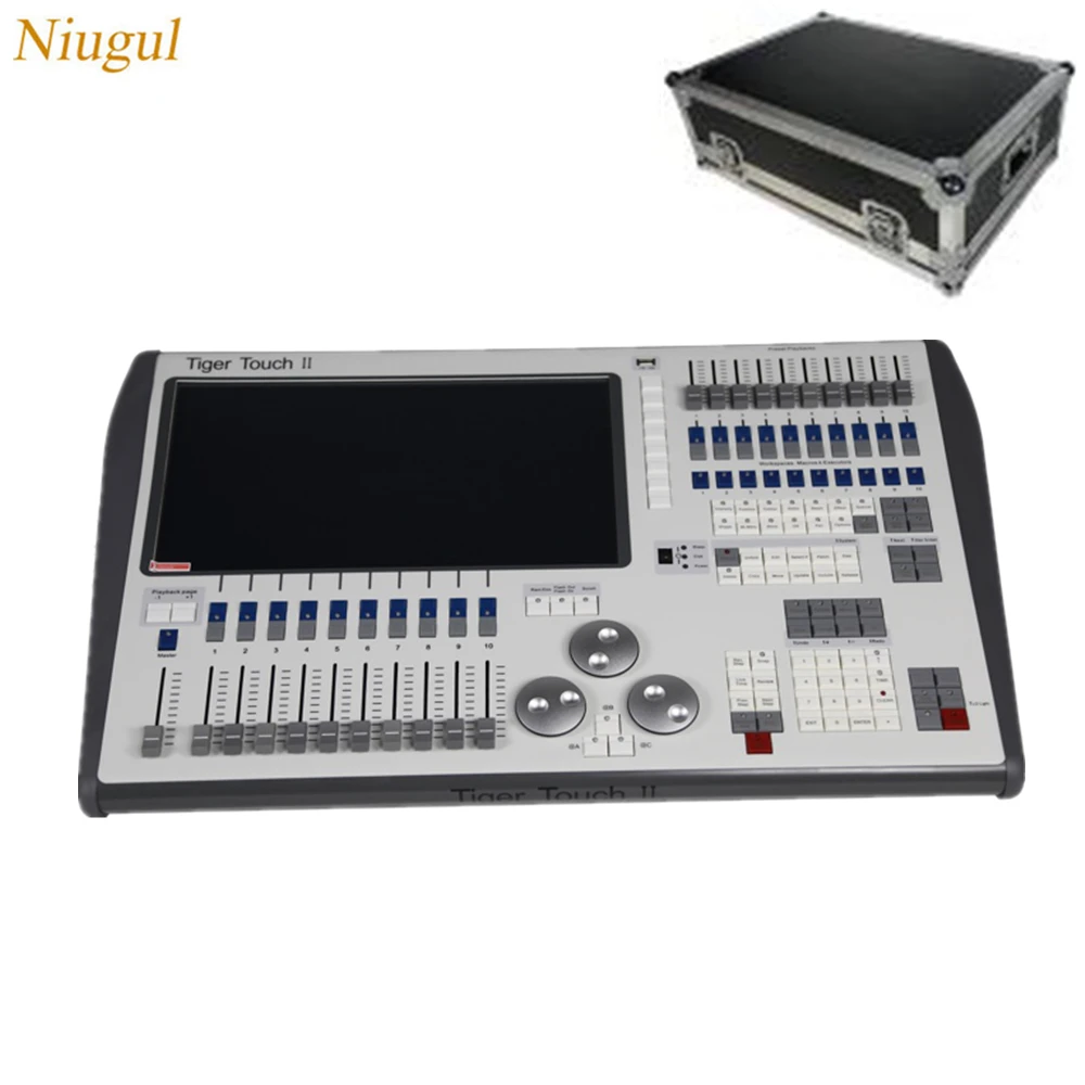 

Tiger Touch II Controller With Flight Case/DMX512 Console For Stage Effect Lighting DJ Control Equipment/Touch Tiger II Consoles