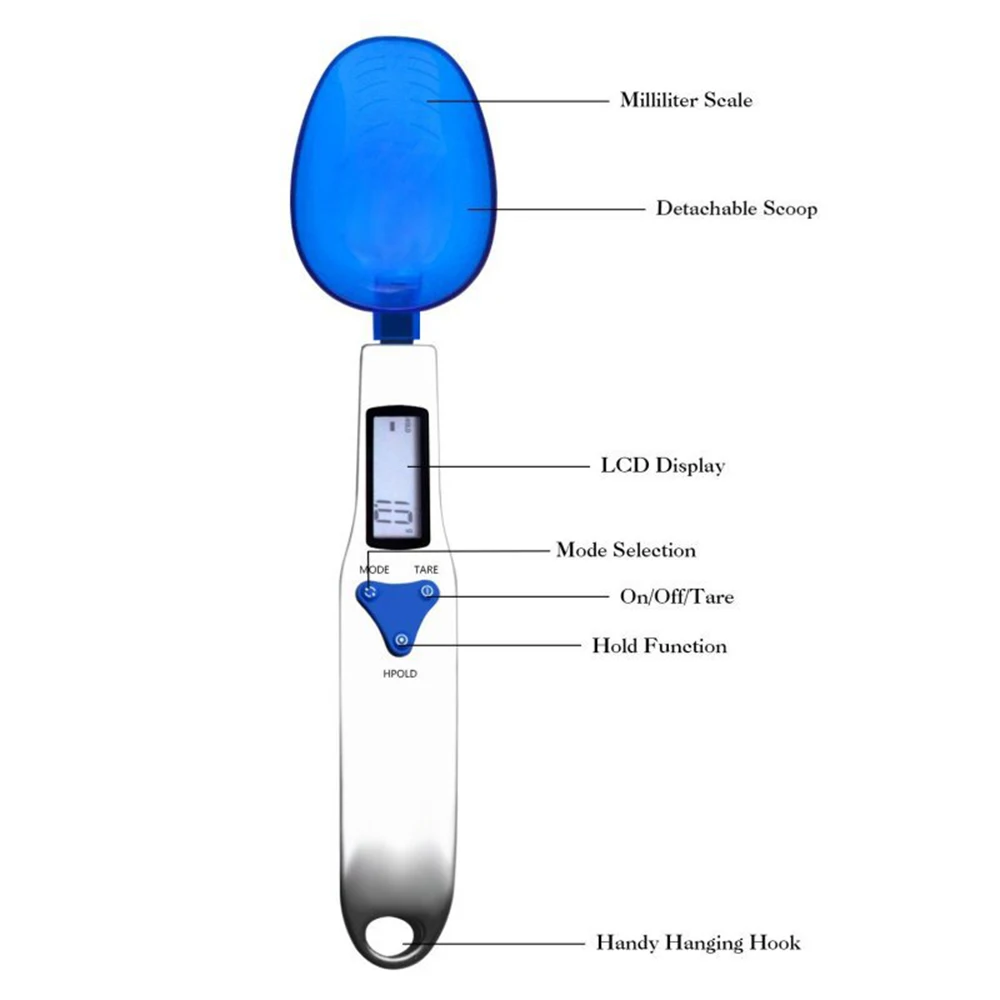 

Weight 500/0.1g Kitchen Scale Accurate Electronic LCD Digital Measuring Spoon Scale Food Digital Measuring Tool