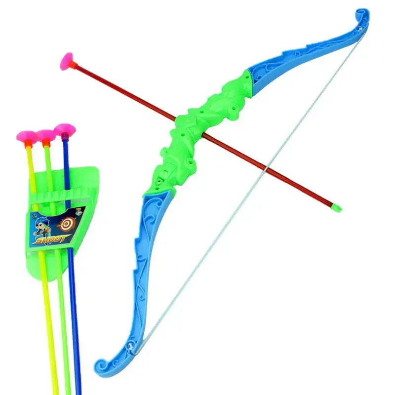 

21 Inch Outdoor Shooting Toys For Children Simulation Plastic Bow 4PCS Arrow Toy Safety Soft EVA Arrow