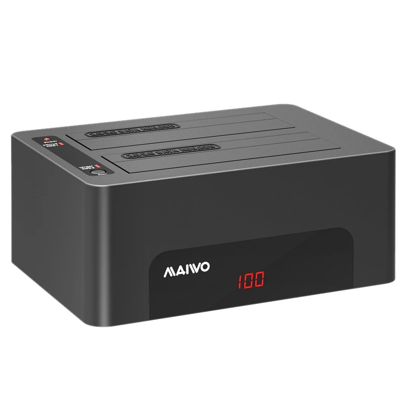 

MAIWO Universal 2.5 inch /3.5 inch Hdd Enclosure Sata Led Display Hard Disk Box Usb 3.0 Dual Clone Copy Function Hdd Docking S