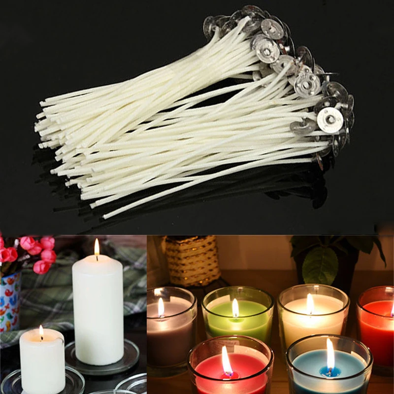 

30pcs Candle Wicks Cotton Core Pre-Waxed Wick with Sustainer Candle for DIY Handmade Candle Making
