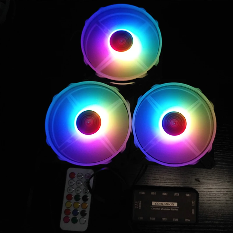 COOLMOON чехол для компьютера PC охлаждающий вентилятор RGB настраиваемый