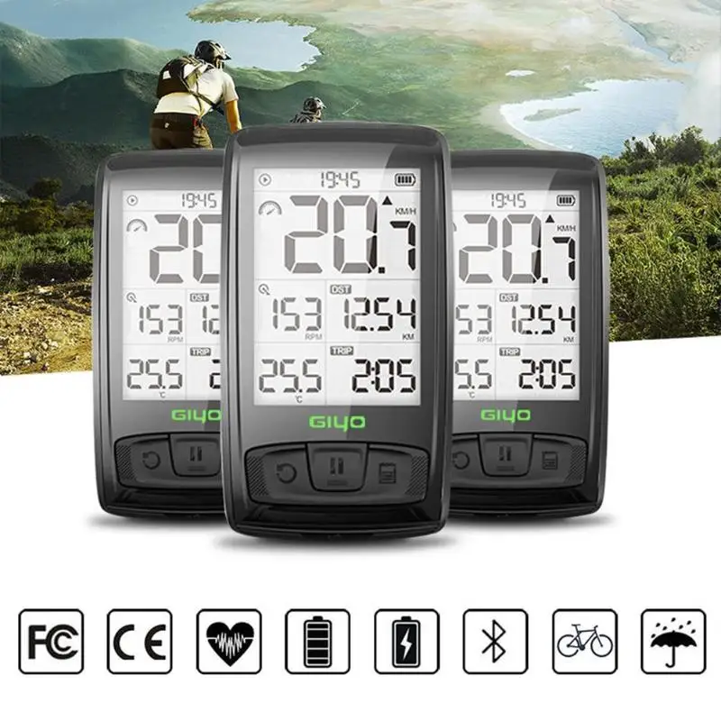 

Cycling Bluetooth Wireless Mountain Road Bike Speedometer Backlight Bicycle Odometer IPX5 Waterproof Speedometers