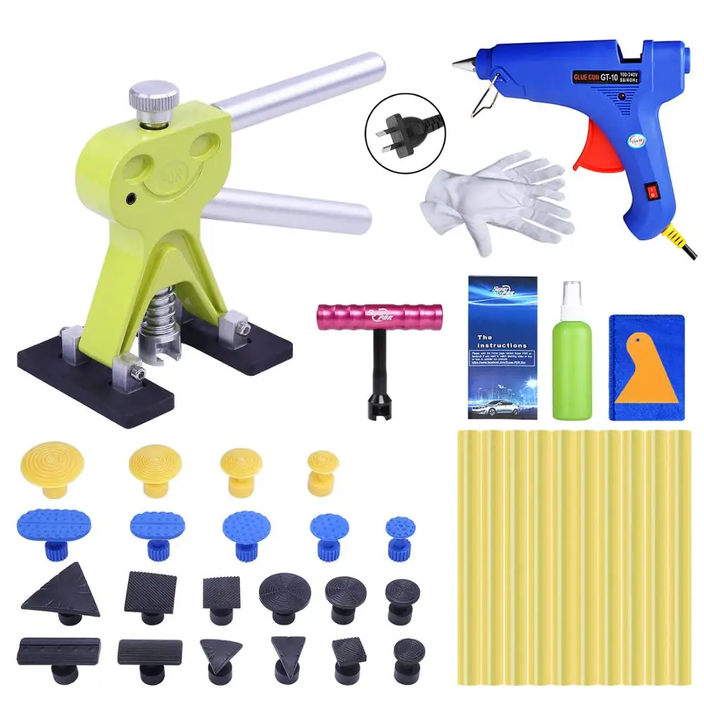 

Super PDR AU Plug Hot Melt Glue Gun For Hot Adhesive Glue Sticks Paintless Dent Repair Tools Auto Dent Pullers Suction Cup Sets