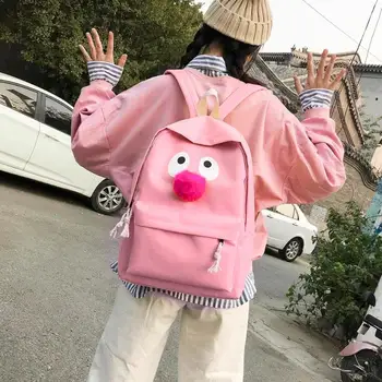 

Cartoon Pattern Women Backpack Canvas Travel School Backpack Mochilas Mujer 2019