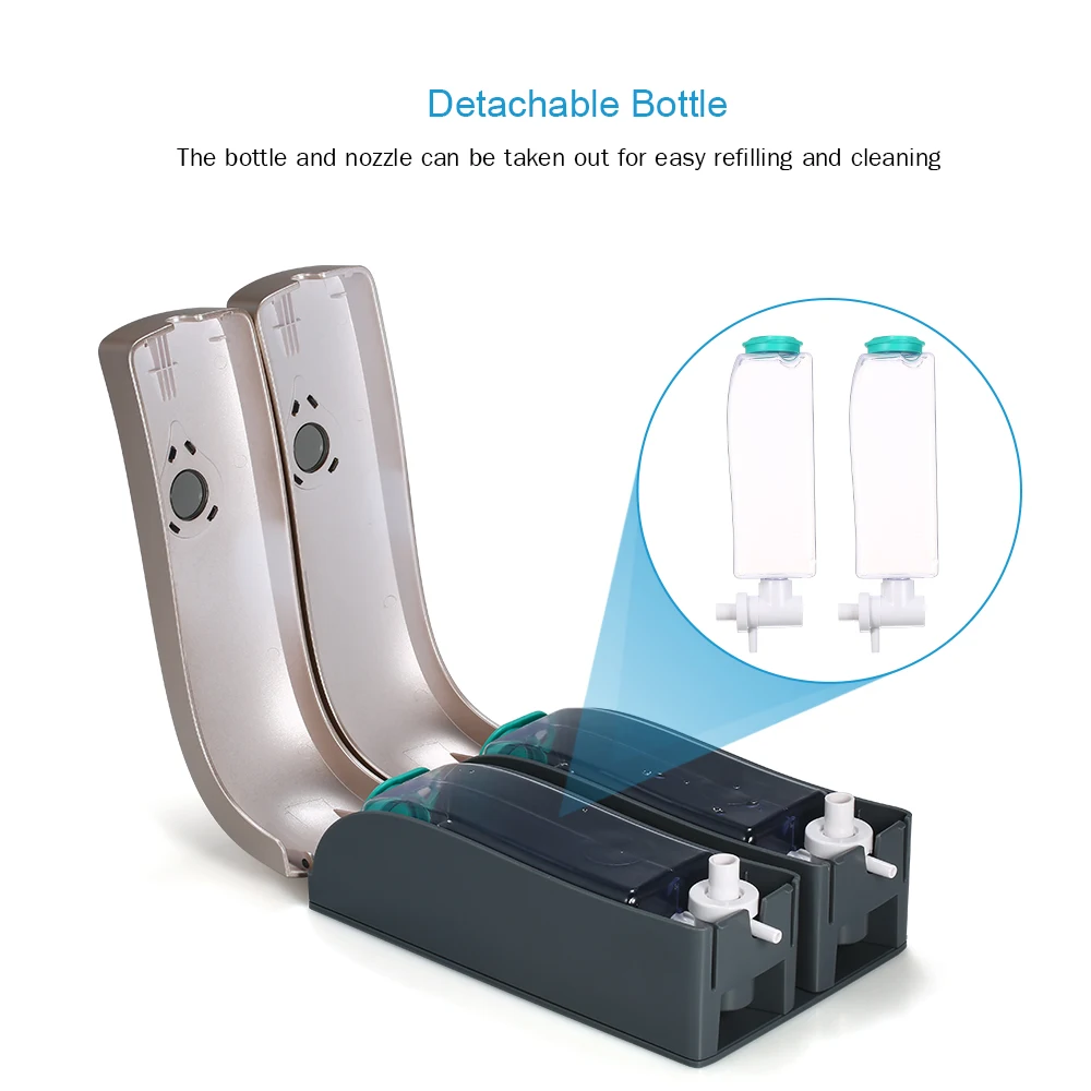 soap dispenser shampoo dispenser soap dispenser bottle 300ml*2 Self Adhesive Soap And Shampoo Dispenser Wall Mounted Manual Soap Dispenser Bathroom Shower Gel Liquid Holder