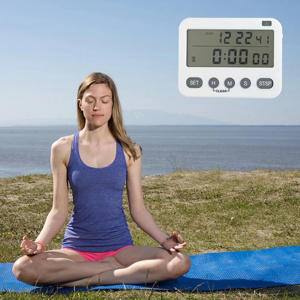 

Cooking Timer Digital Clock Timing Kitchen Timer and Countdown Function Device White