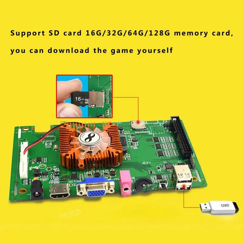  2260In1 16G Arcade Video Game Console Rocker 1080P 3D Full Home Two-player Gaming Joystick Support 