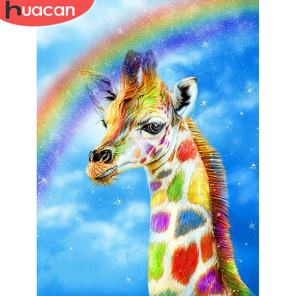 

HUACAN Diamond Painting Full Drill Square Animals Diamond Embroidery Sale Giraffe Pictures Of Rhinestones Hobby And Handicraft