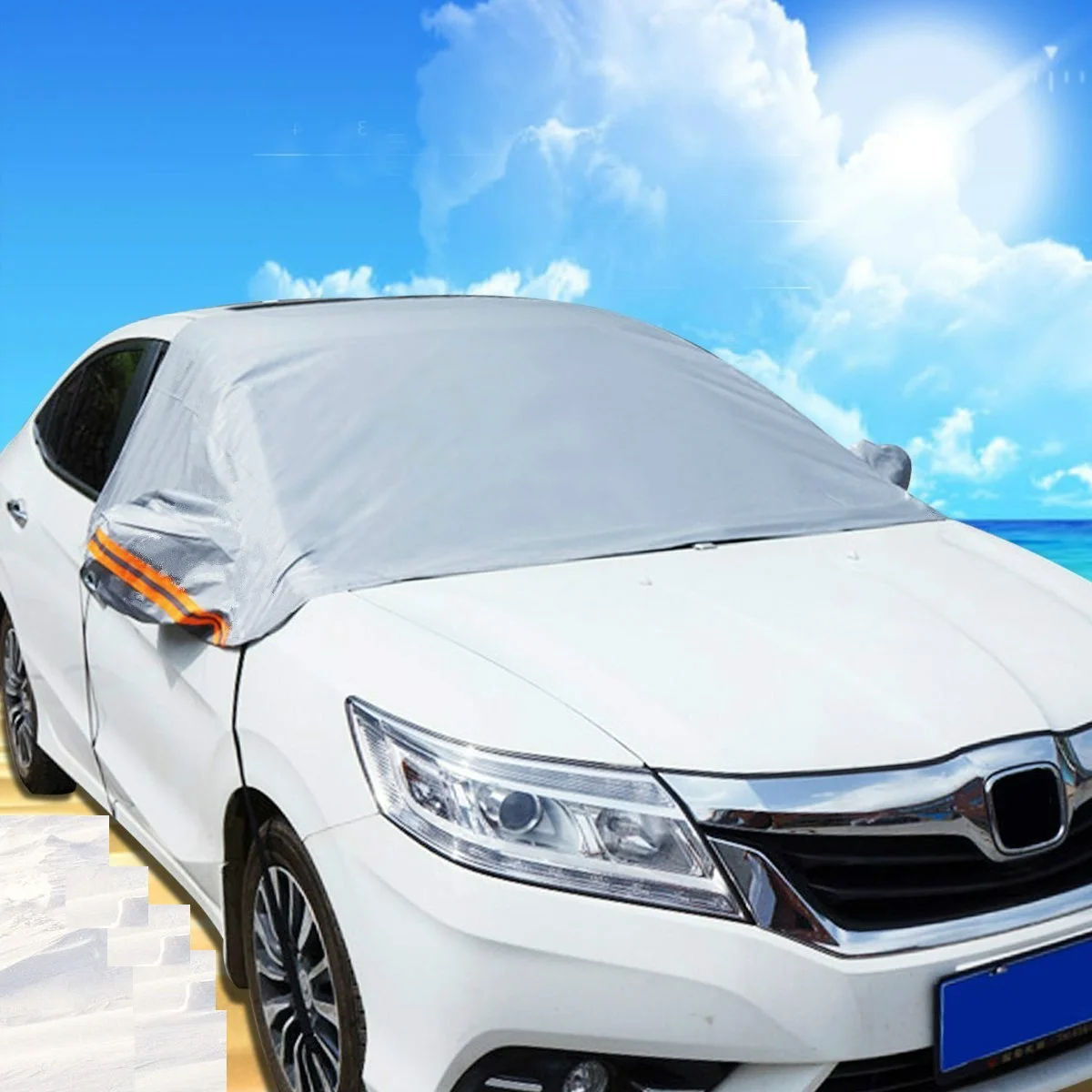 Car Windscreen Cover with Mirrors Snow Cover Winter Snow Shield Car
