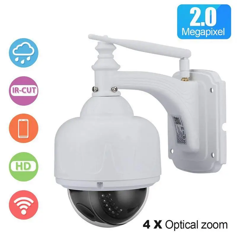 

2 Megapixel Wireless Outdoor WiFi PTZ Camera 4X Optical Zoom Security Camera System Monitoring 1080P WIFI IP Camera