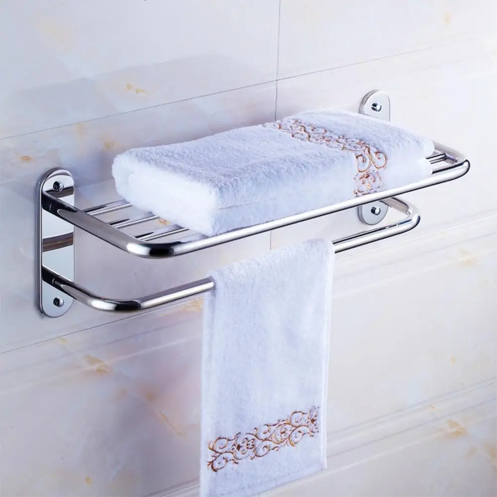

Adeeing Firm Stylish Stainless Steel Towel Rack Bathroom Hardware Pedant Toilet Commodity Shelf Towel Hanger