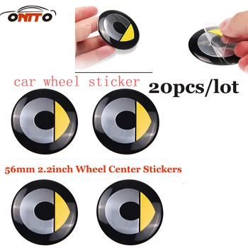 

ABS 20pcs 56mm 2.2inch car wheel center Stickers For Smart fortwo forfour 2013 2014 2015 2016 2017 2018 Auto Logo Emblem badge