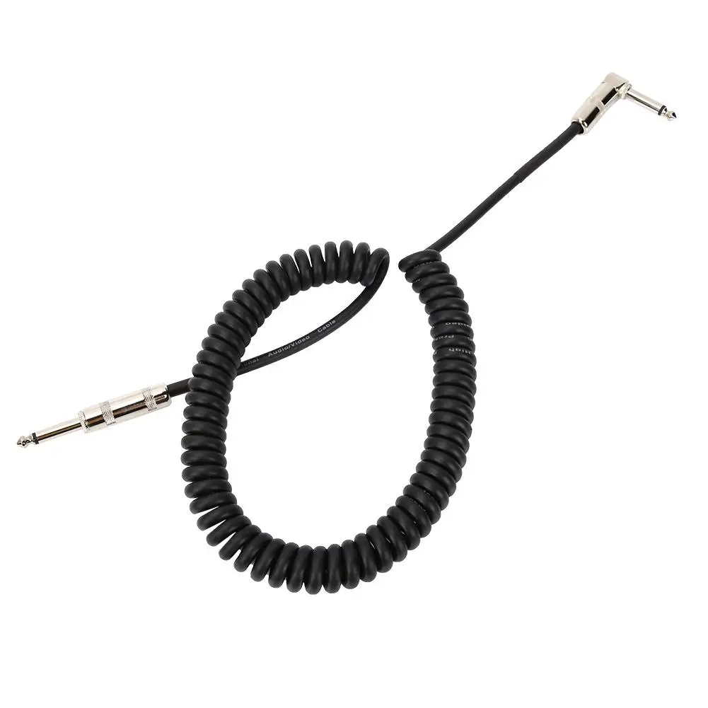 3 метра пружина аудио кабель Профессиональный 6,35 мм разъем электрогитара инструмент кабель музыкальный инструмент аксессуар
