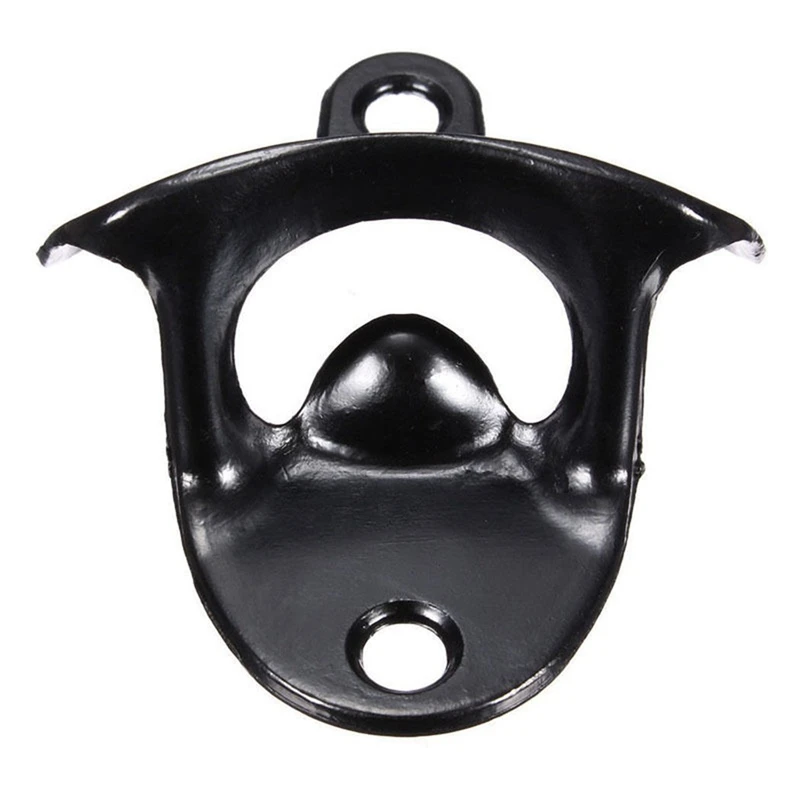 

1pc Wall Mounted Beer Wine Bottle Cap Catcher Bar Mountable Zinc alloy Opener (Black)