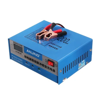 

HOT Car Battery Charger Automatic Intelligent Pulse Repair 130V-250V 200Ah 12/24V With Adapter Lead Acid Battery with EU/US Plug