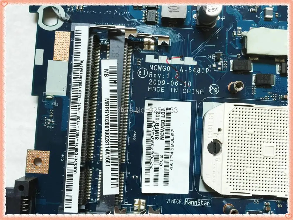 LA-5481P لشركة أيسر أسباير 5516 5517 5532 كمبيوتر محمول اللوحة MBPGY02001 NCWG0 LA-5481P اللوحة DDR2 شحن وحدة المعالجة المركزية