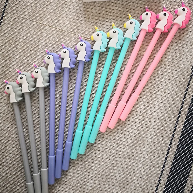 

1pc Creative Unicorn Cute Pony Gel Pen Cartoon Pen 0.5mm Students Stationery Office Exam Special