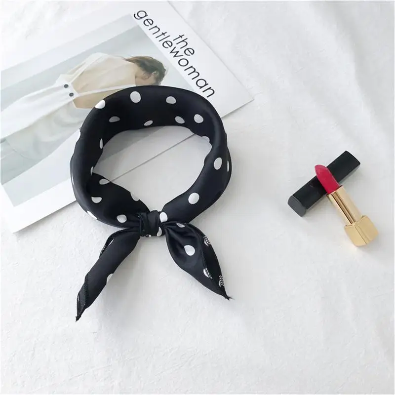 2019 Women Scarf New Elegant Small Square Silk Head Neck Feel Satin Scarf Skinny Retro Hair Tie Band Small Fashion Square Scarf