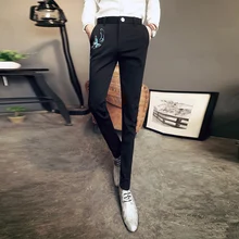 Весна и лето корейский моды прилив мужской свободные высокое качество хлопок Harajuku узор сплошной цвет тонкий работы Повседневный