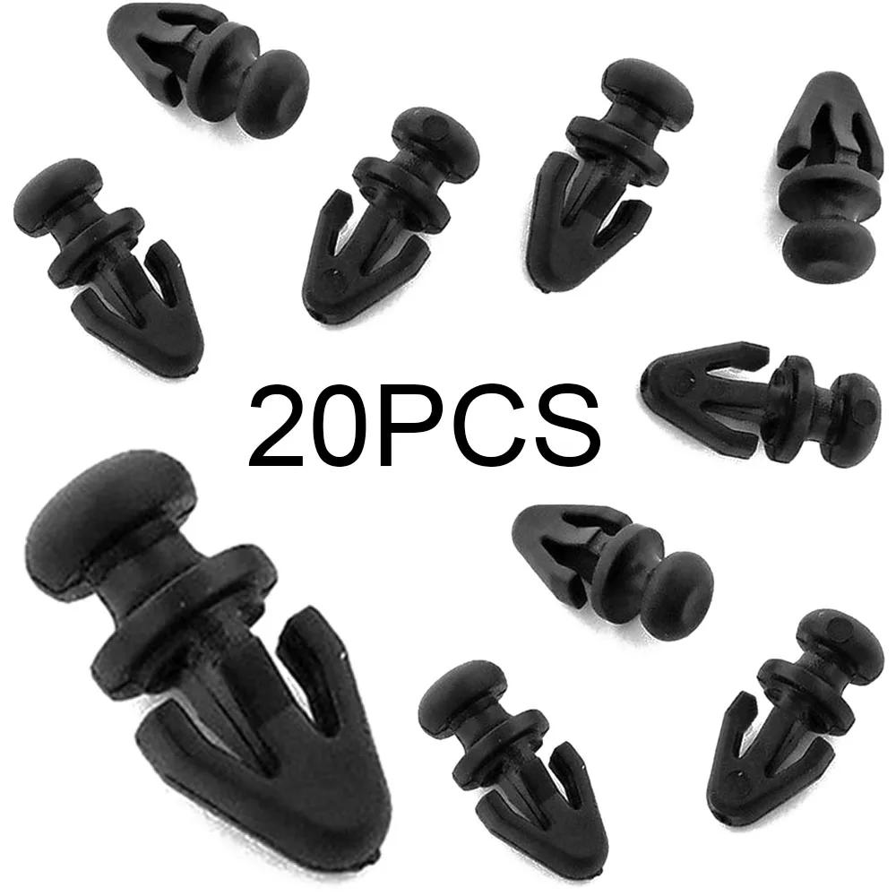 20Pcs Door Lower Rubber Weatherstrip Gasket Trim Fastener Clip Lower