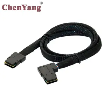 

10pcs/lot Left Angled 90 Degree Mini SAS 36pin SFF-8087 to 8087 Ultra Slim Flat Data Raid Cable 80cm
