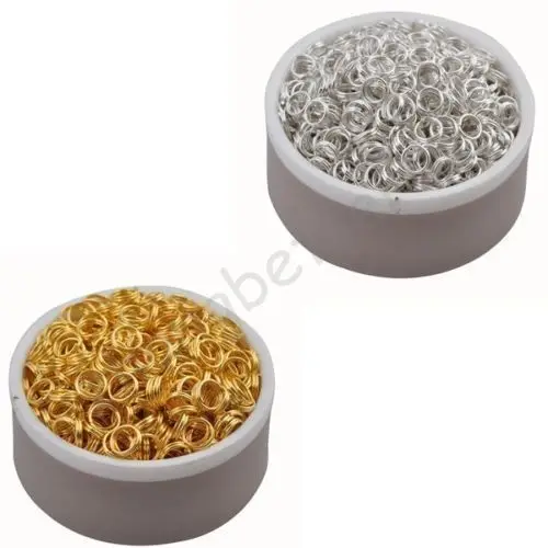 

Charms Double Split Rings Connector Gold & Silver Plated 5 6 7 8mm DIY New Open Jump Wholesale
