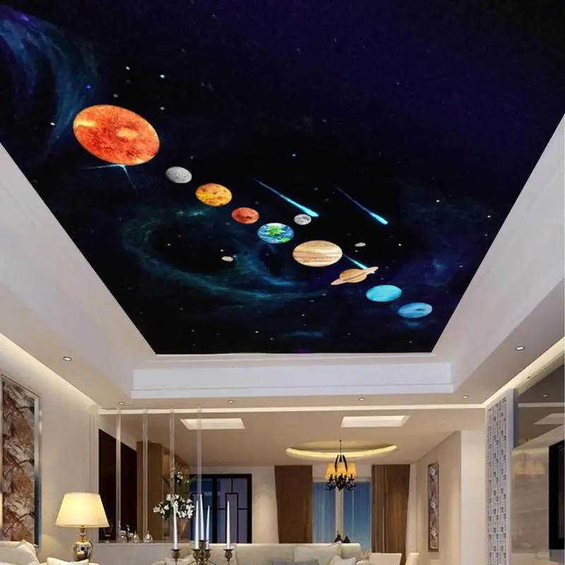 

9pcs Planets DIY Wall Sticker PVC Waterproof Luminous Planet Glow In The Fluorescent Wall Stickers Kids Room Wall Sticker Decor