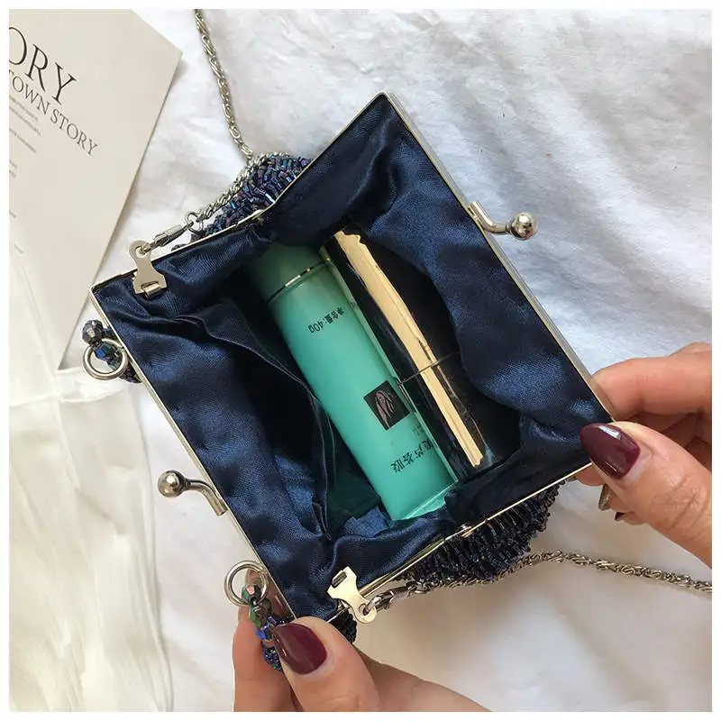 Mode-Flash-Perlen Frauen Schulter Tasche Hohe Qualität PC Lady Umhängetasche Neue Design Geldbörse Feste Farbe Handtaschen Sac Haupt femme