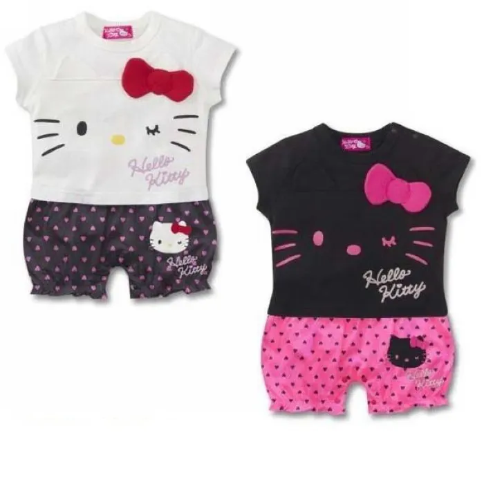 

Hello Kitty Cartoon Cat Baby Ha. Short Sleeve Circle Point Climb Clothes Even Clothes Newborn