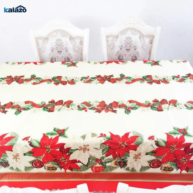  New Year Table Cloth Christmas Plastic Rectangular Table Cloth Tablecloths House Christmas Decorati
