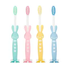4 шт. зубная щетка с мягкой щетиной es детский Прорезыватель для обучения зубная щетка es Милая мультяшная зубная щетка для детей чистка зубов