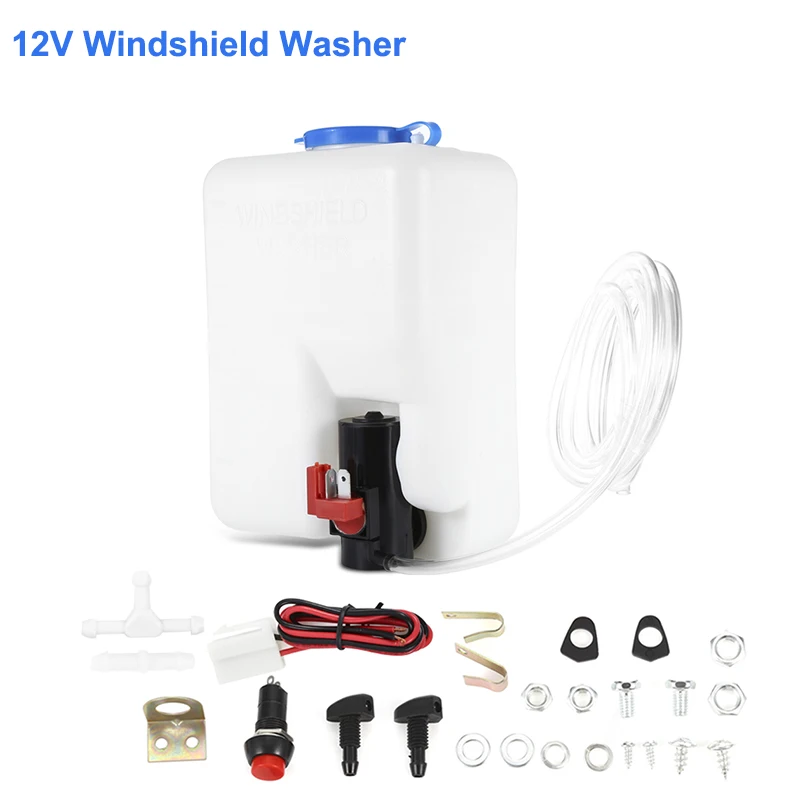 

12V Car Windshield Washer Auto Motor Pump Bottle Kit Auto Window Cleaning Windshields Washing Tool