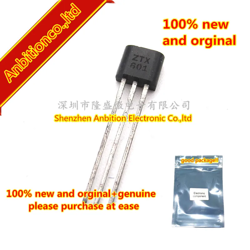 10 шт. 100% новые и оригинальные TO-92S ZTX601 MOS NPN SILICON PLANAR средней мощности